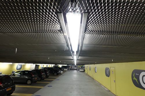 Car park lights are recycled