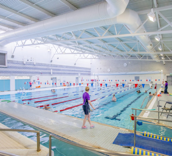 The swimming pool at Ainslie Park Leisure Centre